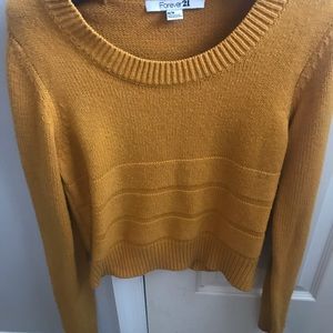 Mustard Color Forever 21 Cotton Sweater